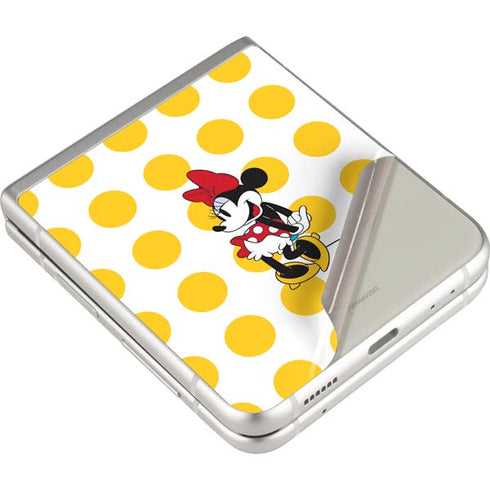 Disney Minnie Mouse Profile Yellow Dots Galaxy Z Flip3 5G Skin